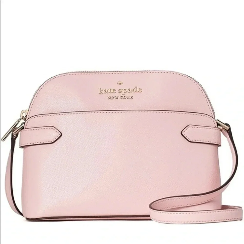 Kate Spade Baby Pink Saffiano Crossbody Bag Zip Top NWT​